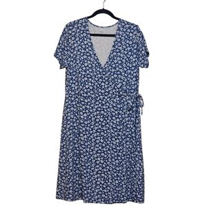 Old Navy Blue and White Floral Midi Dress